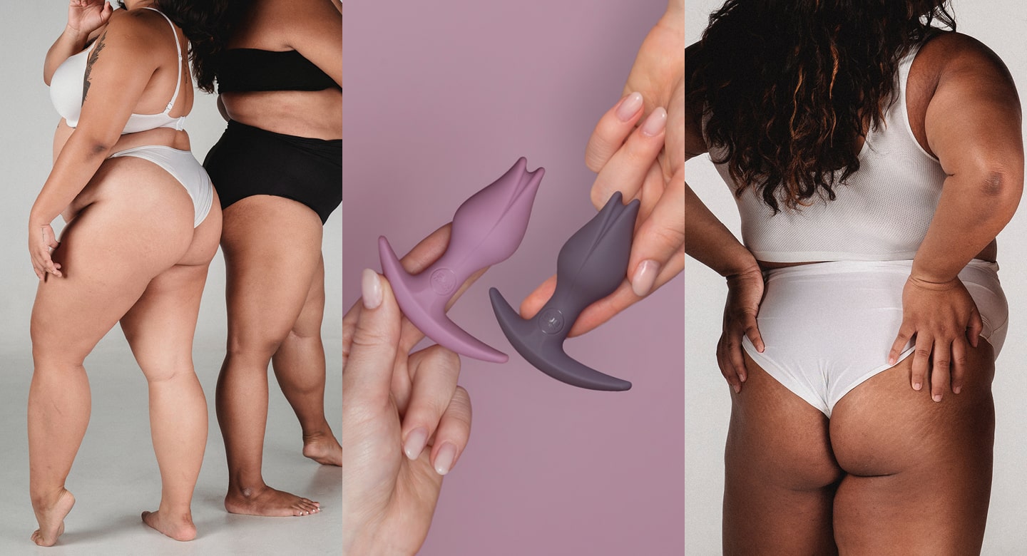 Women From Their Back Side With Butt Plug BOOTIE FEM