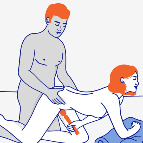 Woman having a blended orgasm with VIM